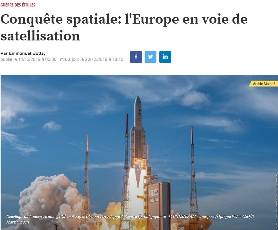 3i3s – L’EXPRESS économie  » L’EUROPE EN VOIE DE SATELLISATION  » Emmanuel BOTTA