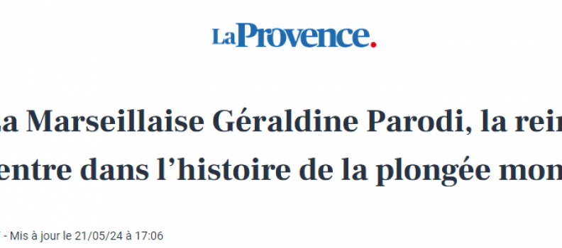 Géraldine Parodi entre dans l’histoire de la plongée mondiale